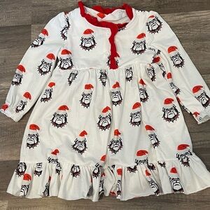 UGA Dawgs Georgia Bulldog Girls pajama nightgown 3T